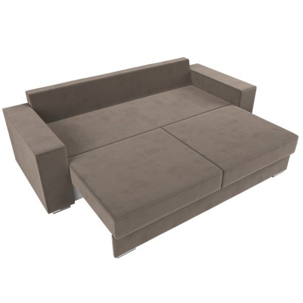 Прямой диван «Исланд», велюр, цвет бежевый