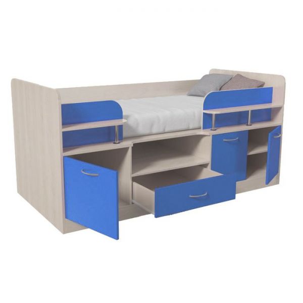 Уголок школьника № 7 1920х930х900 Дуб молочный/Синий