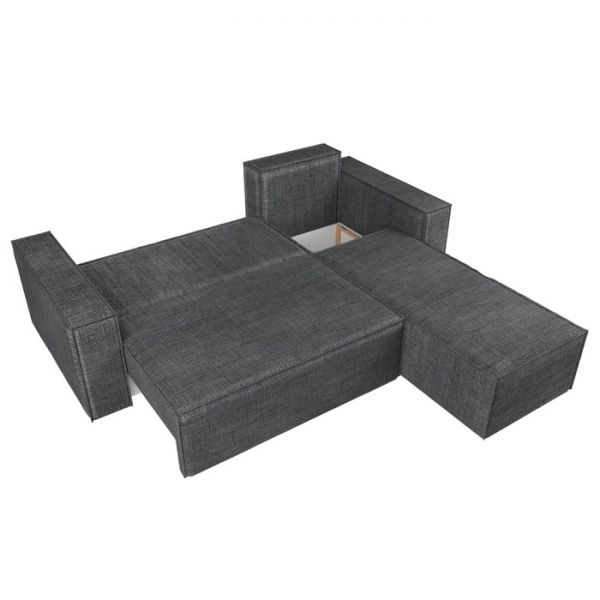 Угловой диван «Куба», механизм еврокнижка, рогожка, цвет бежевый