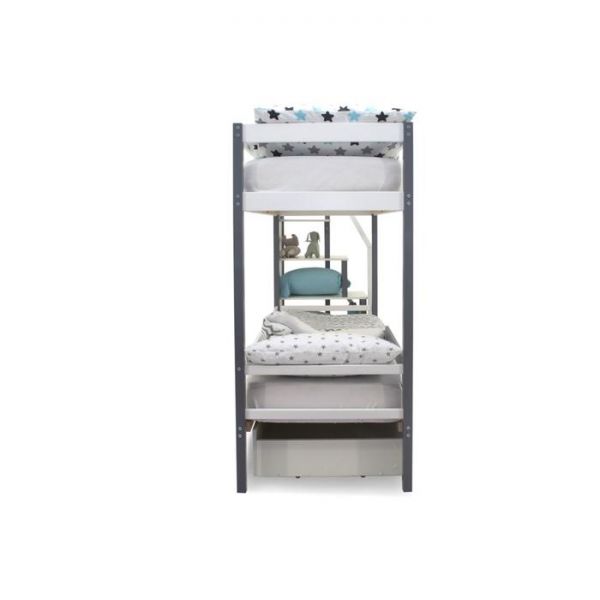 Детская двухъярусная кровать Бельмарко Svogen графит-белый