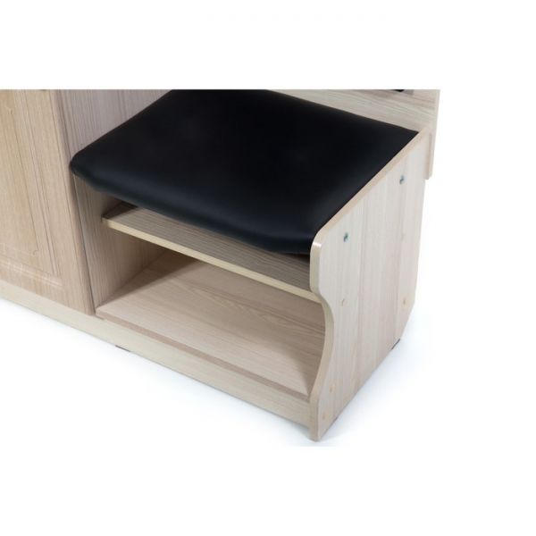 Банкетка №1, 900х430х920, Ясень/Черный(118)