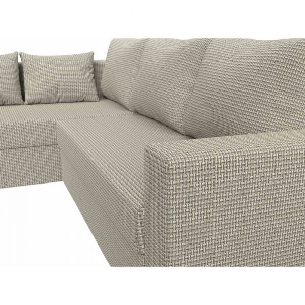 Угловой диван «Мансберг», механизм еврокнижка, угол левый, рогожка, цвет корфу 02