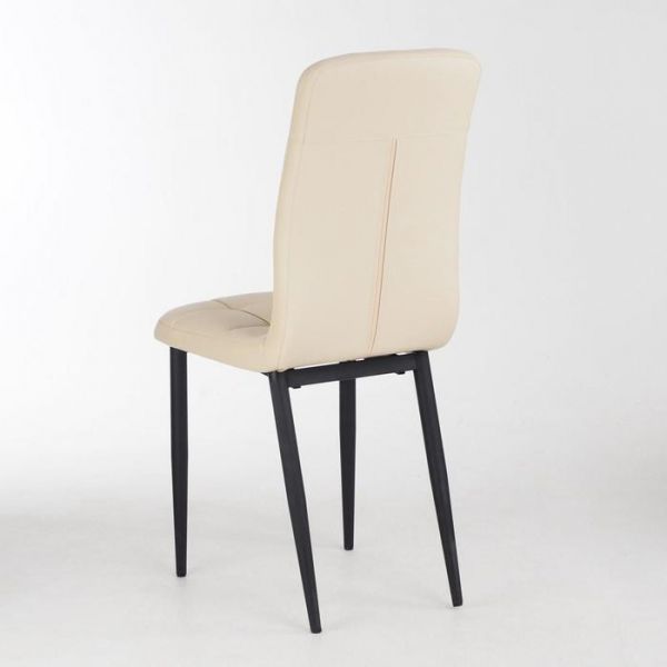 Стул "Квадро" Металл черный/AERO кремовый