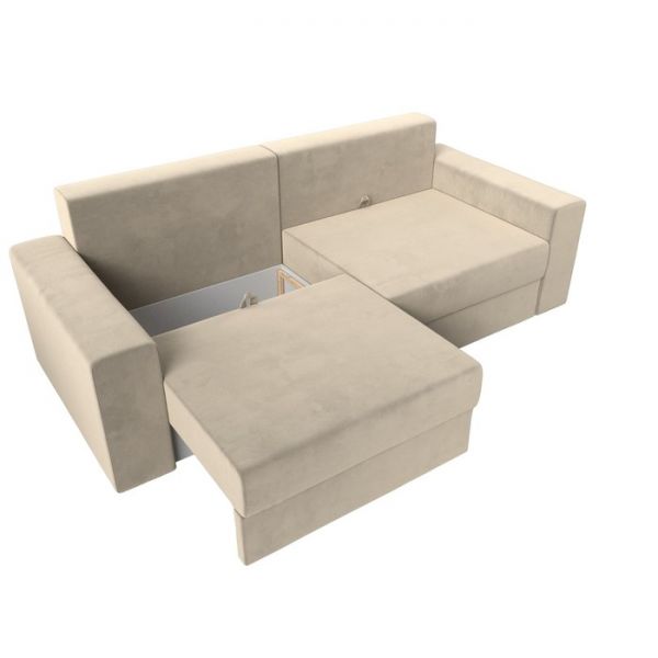 Диван прямой «Мэдисон», механизм еврокнижка, микровельвет, цвет коричневый