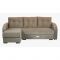 Угловой диван «Милан», еврокнижка, блок независимых пружин, левый угол, велюр, бежевый