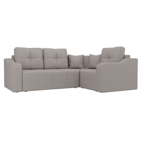 Угловой диван «Кембридж», механизм еврокнижка, рогожка, цвет бежевый