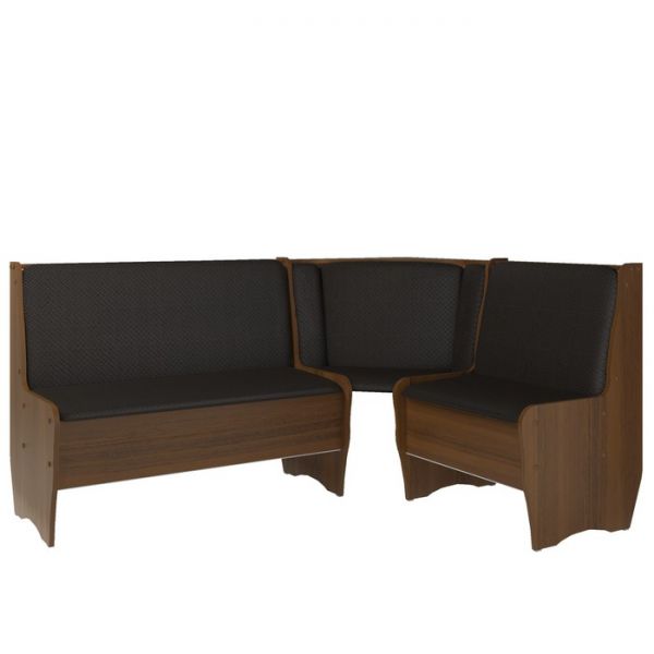 Кухонный уголок Трапэзи ЭНА 1644х1244х830 без стола PUNTO-бронзовая /Орех Экко