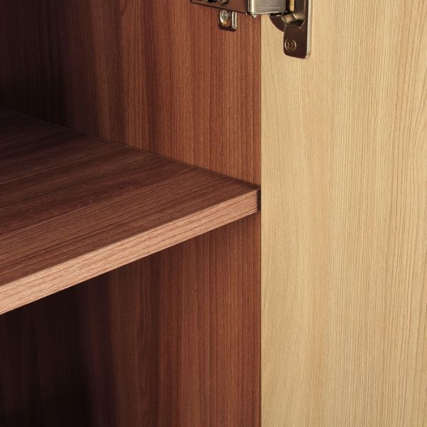 Шкаф-пенал  400х420х1900 Ясень шимо светлый/темный