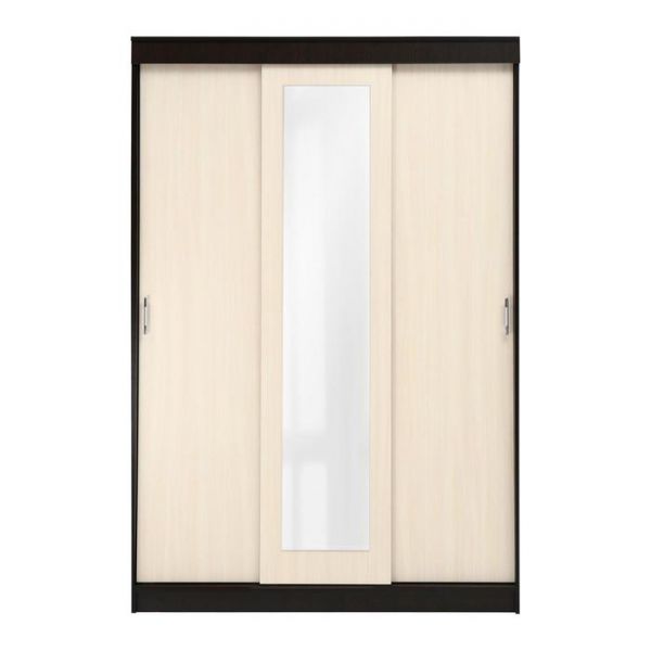 Шкаф-купе Бася, 2100х1400х570, Венге/Дуб молочный