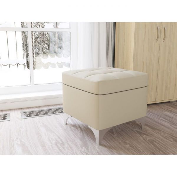 Банкетка ЖОЗЕФИНА 460*460*450 Кож.зам бежевый