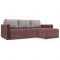 Угловой диван «Алиса 3», рогожка, цвет savana chocolate / savana camel / мarvel dark brown
