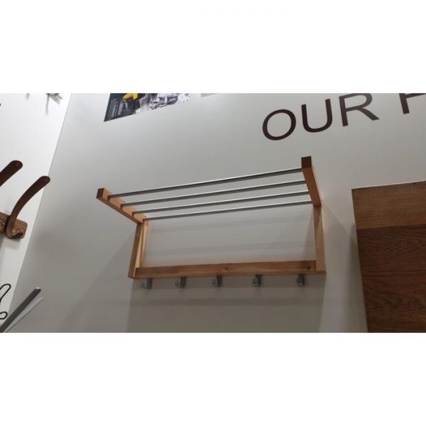 Вешалка Альберо Sheffilton-WH4, 650x250x265,прозрачный лак/алюм.мет