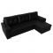 Угловой диван «Белфаст», механизм пантограф (тик-так), экокожа, цвет чёрный