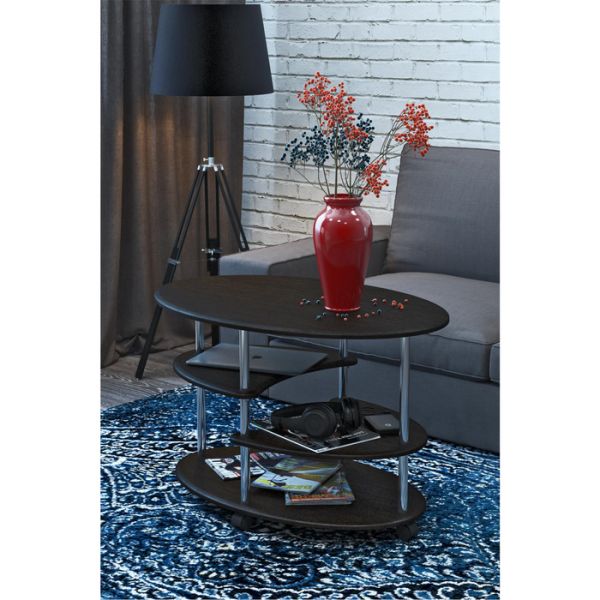 Стол журнальный «Эллипс», сж-01, 900 ? 600 ? 570 мм, цвет дуб белёный