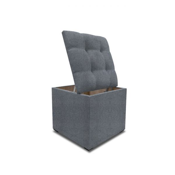 Пуф с крышкой и утяжкой, 400 ? 400 ? 420 мм,  рогожка, цвет savana plus yellow