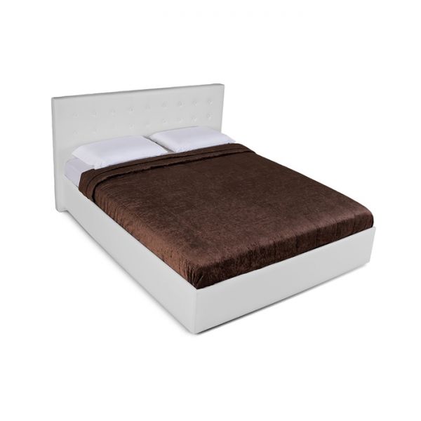 Кровать «Космопорт» без ПМ, 1400 ? 2000, встроенное основание, цвет взбитые сливки