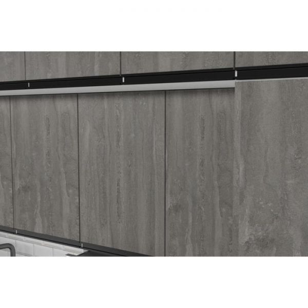 Кухонный гарнитур Ноктюрн люкс 3000х600 Бетон темный/Белый