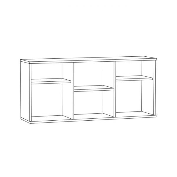 Полка навесная Бостон 10.51, 1152х287х516, Дуб элегантный