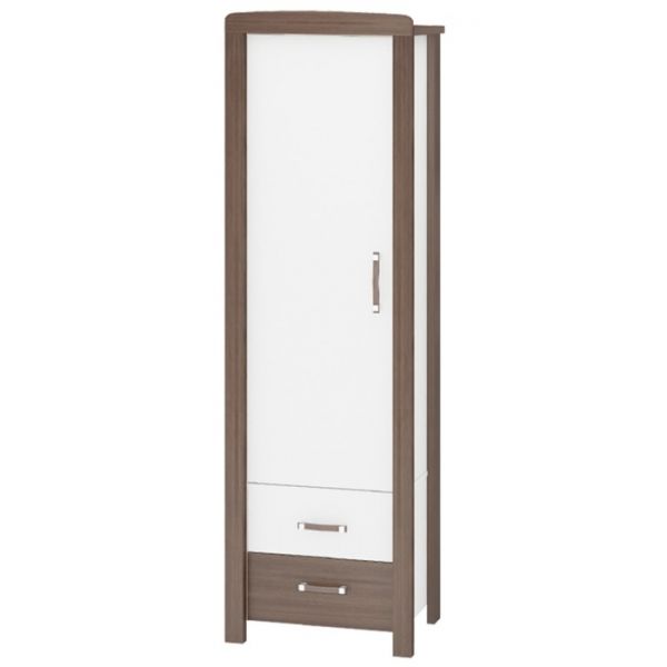 Витрина с глухим фасадом, 600 ? 360 ? 1910 мм, цвет карамель / белый