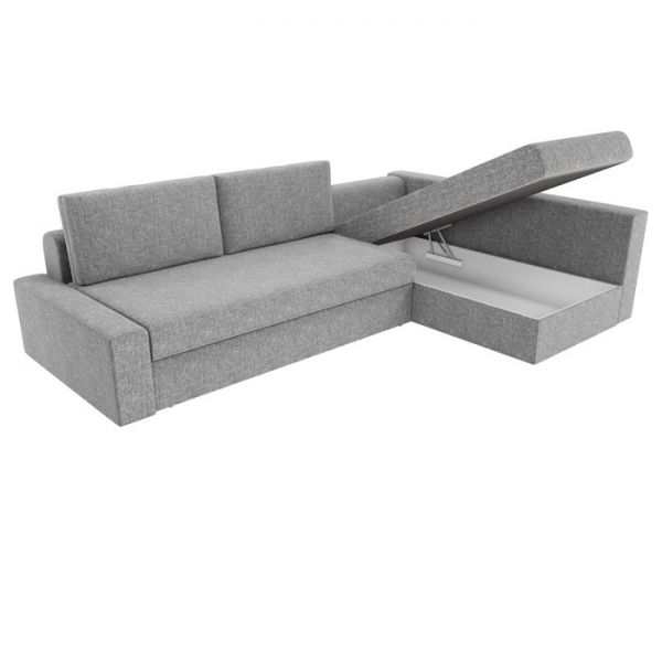 Угловой диван «Версаль», механизм дельфин, рогожка, цвет коричневый