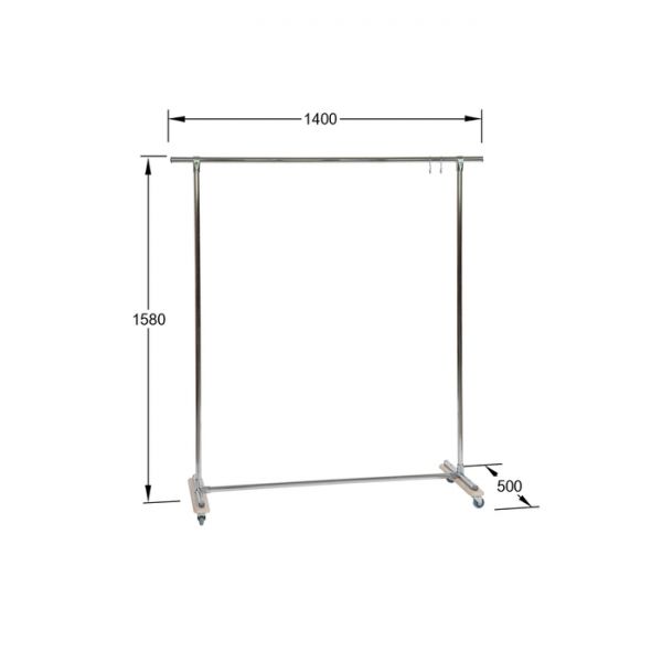 Вешалка гардеробная «Ольстер 1400», 1400 ? 500 ? 1580 мм, цвет дуб белёный