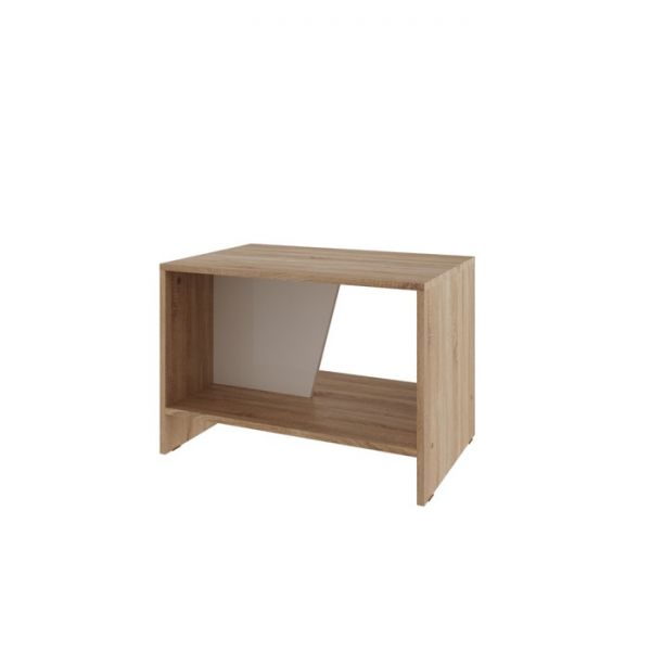 Стол журнальный Нордик, 677х446х470, Дуб сонома светлый/Белая Аляска