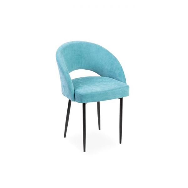 Стул Мирелла Инфинити 08 Бирюзовый/ Лайт металл  Черный глянец