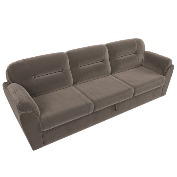 Диван прямой «Бостон», механизм дельфин, велюр, цвет бежевый