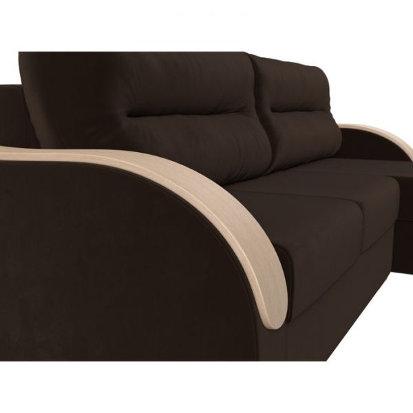 Угловой диван «Дарси», механизм еврокнижка, микровельвет, цвет бежевый