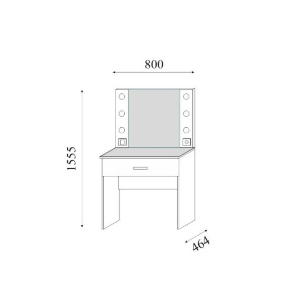 Спальный гарнитур Вега, Шкаф 4х ств, кровать 160*200, стол косметический, тумба прикроватная