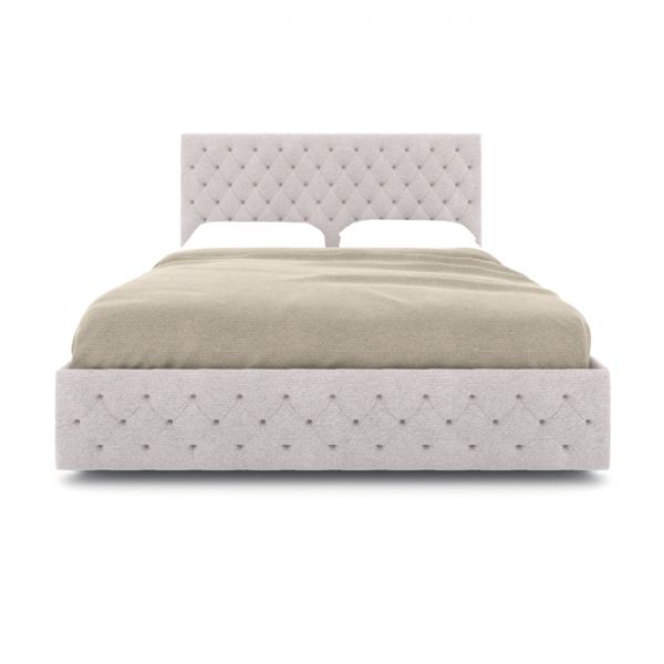 Кровать «Купол тысячелетия» с ПМ, 140 ? 200 см, ортопедическое основание, рогожка, серый