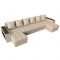 П-образный диван «Дубай», механизм еврокнижка, экокожа, цвет бежевый