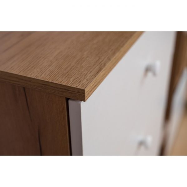 Стол письменный «Лойс 84», 1230 ? 606 ? 744 мм, цвет дуб золотистый / белый / графит