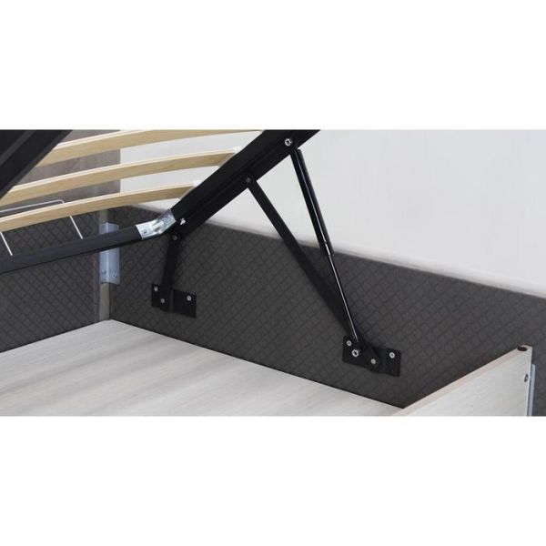 Кровать Милана, 1600х2000, ортопедическое осн+ПМ, Светлый кварцевый серый/Фог