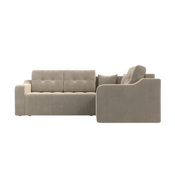 Угловой диван «Кембридж», механизм еврокнижка, микровельвет, цвет бежевый