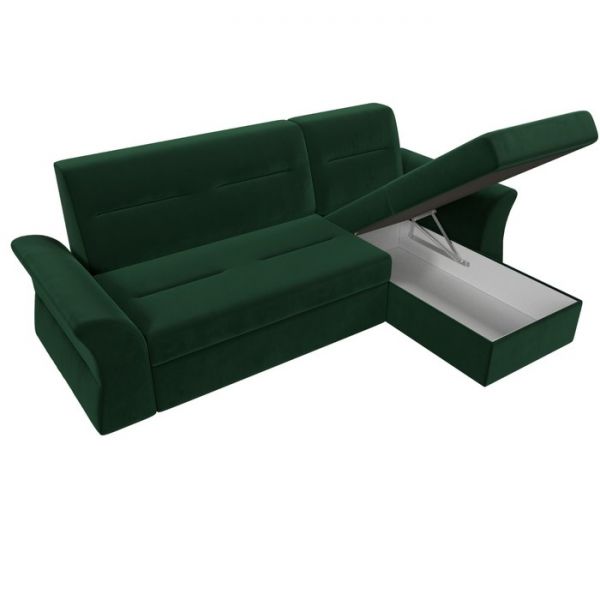 Угловой диван «Клайд», механизм дельфин, велюр, цвет бежевый