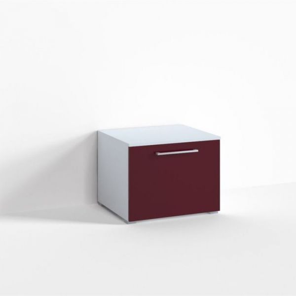 Тумба Г-Т-2-1, 600х520х470 мм, белый структ, бордо