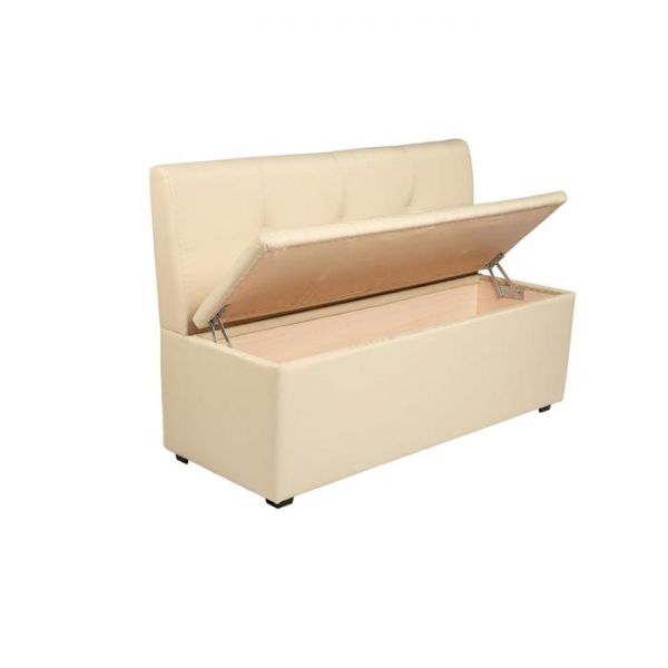 Кухонный диван "Юлия-1,2" 1200х830х550, рогожка CREAM