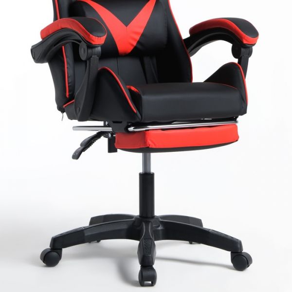 Кресло игровое SL™ DRAGON YS-900 черно-красное, с подставкой для ног