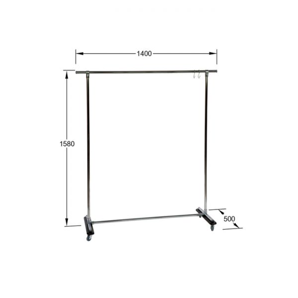 Вешалка гардеробная «Ольстер 1400», 1400 ? 500 ? 1580 мм, цвет дуб белёный