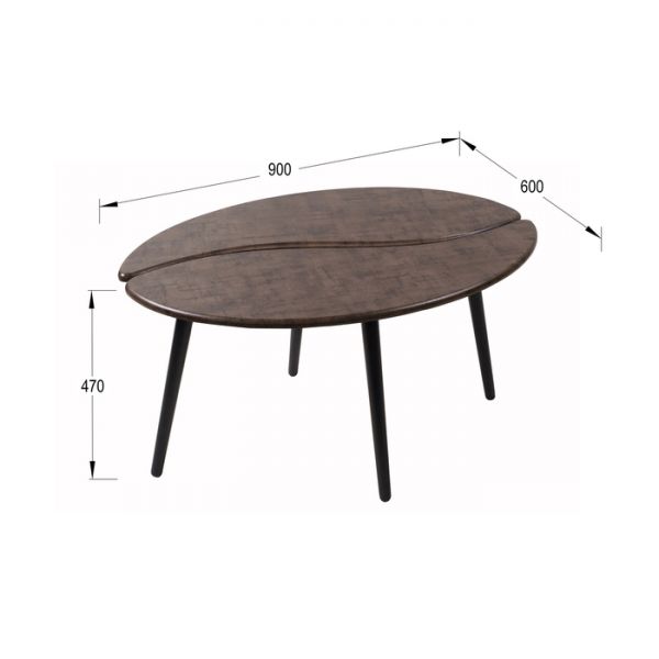 Стол журнальный «Арабика», 900 ? 600 ? 470 мм, цвет браун