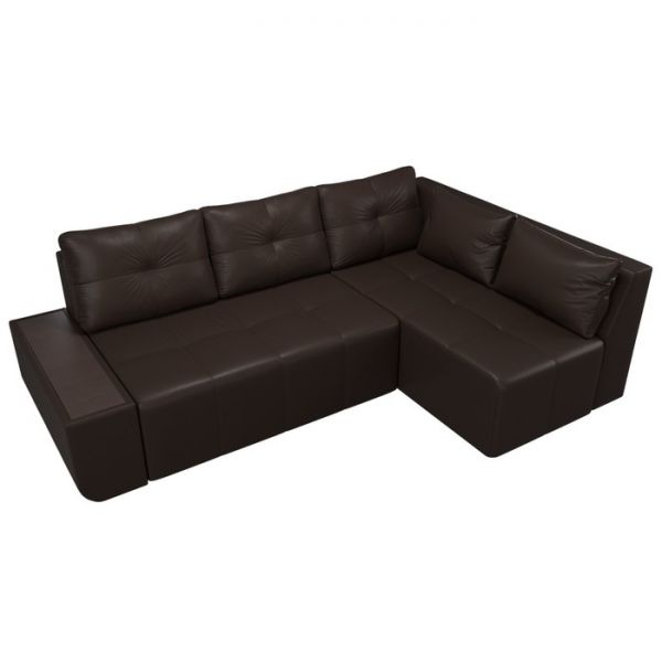 Угловой диван «Амадэус», правый угол, экокожа, цвет бежевый