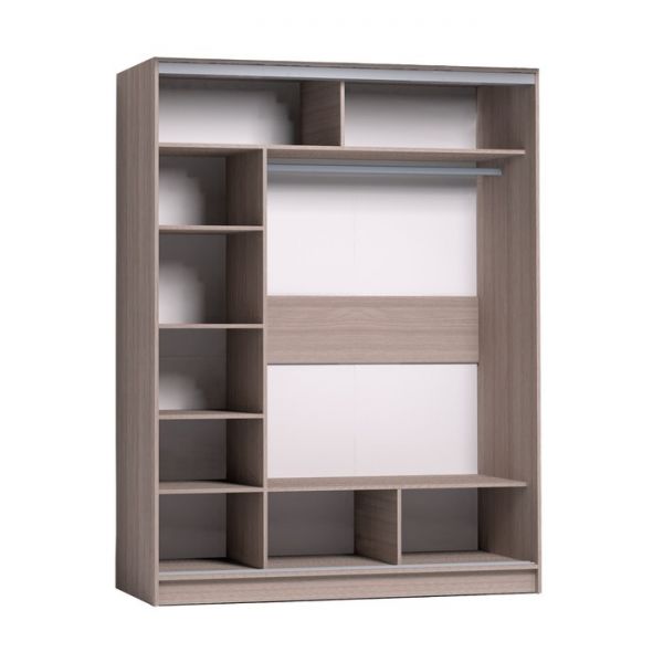 Шкаф-купе Strike, 1600 ? 595 ? 2105 мм, ЛДСП, цвет белый