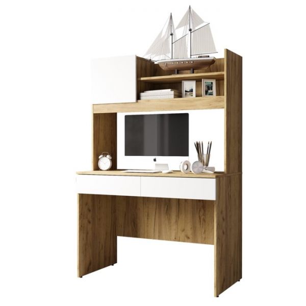 Стол письменный Селфи 1105х567х1670 крафт/белый глянец