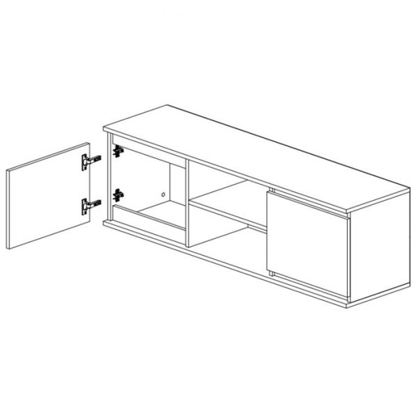 Шкаф навесной Челси, 1352х354х412,  Белый глянец/Белый