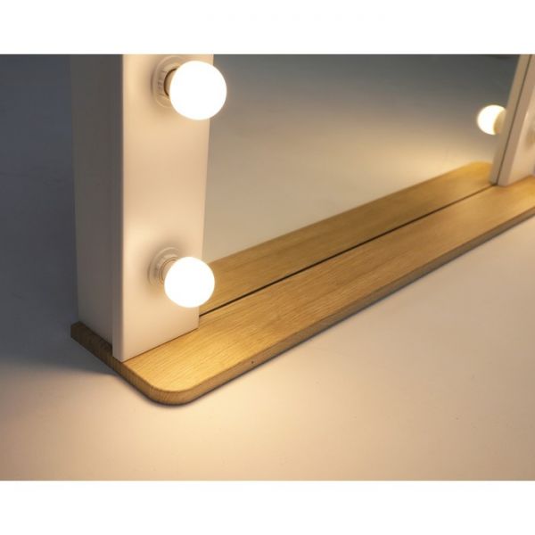 Зеркало Кристабель-9 без ламп 900х150х680 дуб ирландский/белый матовый