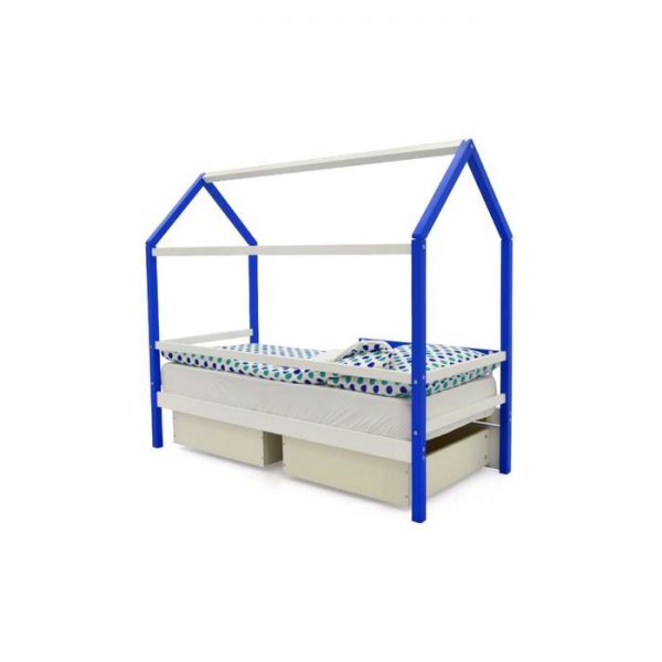 Детская кровать-домик Бельмарко Svogen сине-белый