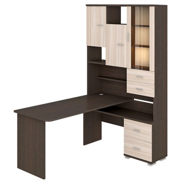 Стол компьютерный «СР 620/160», 1300 ? 1600 ? 2160 мм, правый, цвет белый