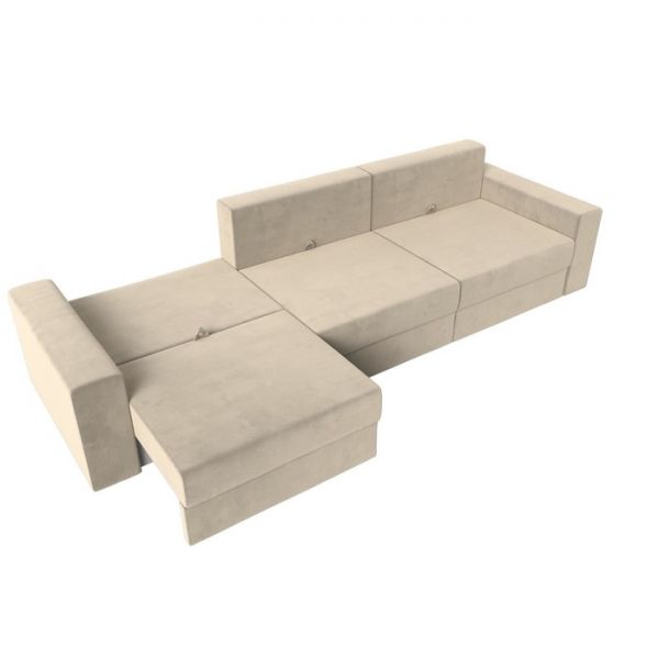 Диван прямой «Мэдисон Long», механизм еврокнижка, микровельвет, цвет чёрный