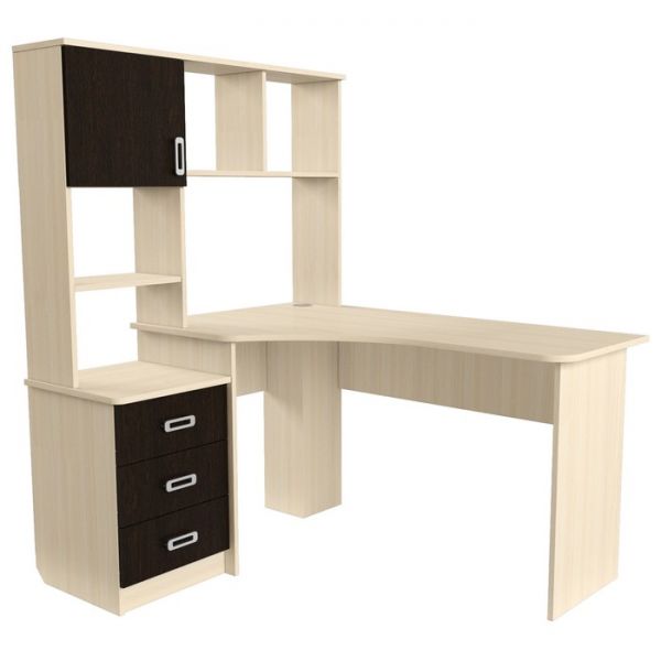Стол компьютерный Альянс 7, 1380х1190х1550, Бодега светлый